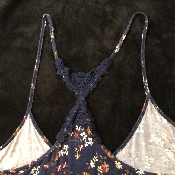 Navy Blue Floral Cami - Picture 2 of 2